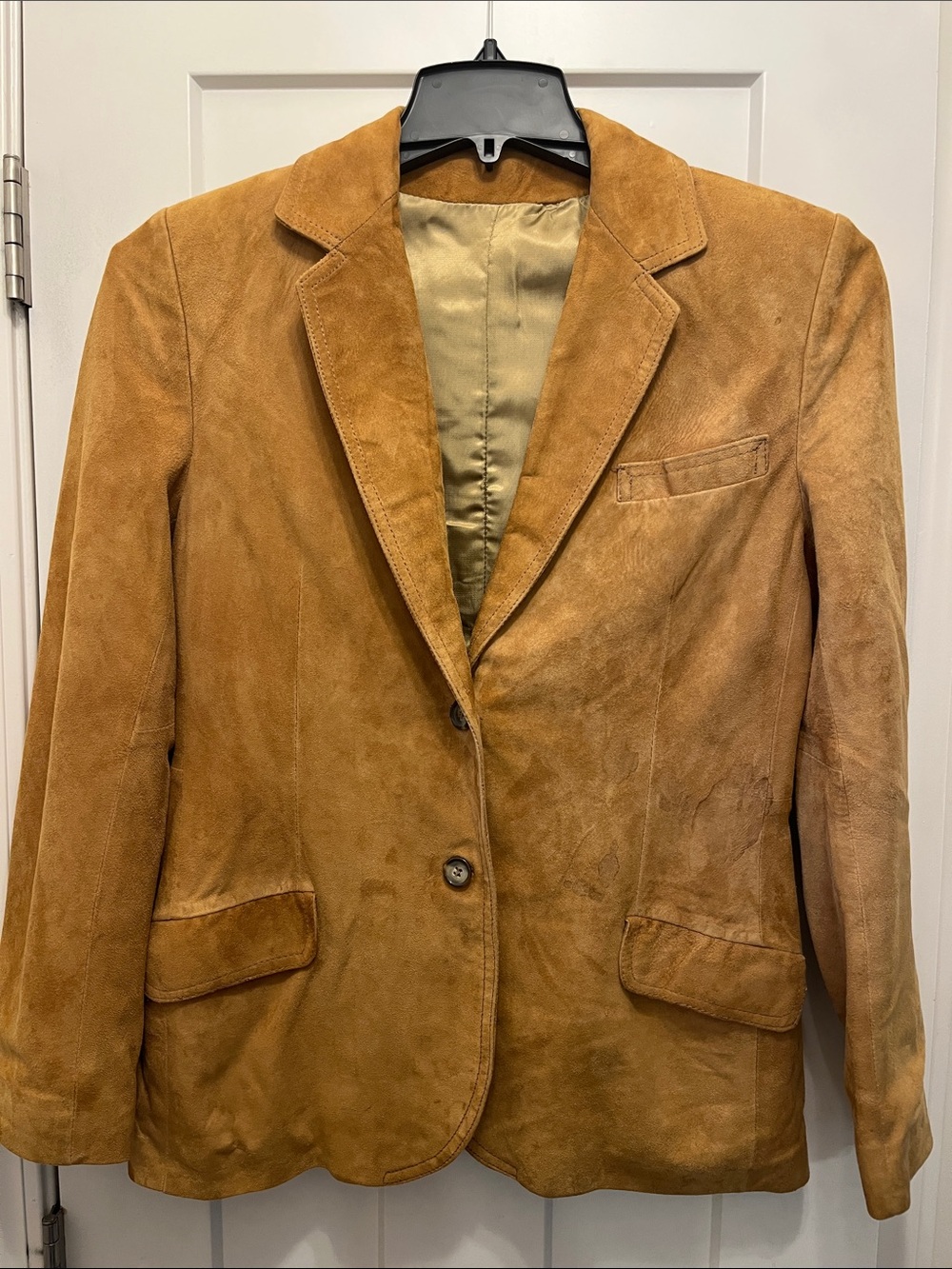 Women's Vintage Suede‎ Jacket in Camel Brown